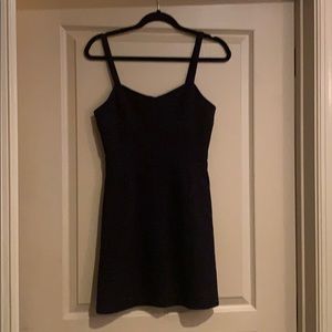 Black mini dress with cutout design in back